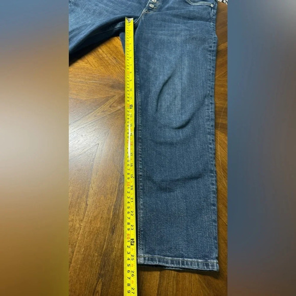 REISS Bailey Mid Rise Button Fly Cropped Jeans Straight Leg Luxe Size 27 - Picture 6 of 8